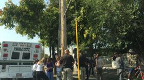 Utah Highway Patrol Troopers in Salt Lake's Rio Grande neighborhood in 2018.