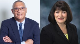 Dr. Woody Myers, left and former Rep. Linda Lawson, right.