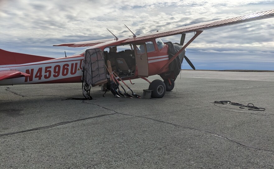 Members of the Alaska Air and Army National Guard and Alaska State Defense Force prepare to depart Bethel for Crooked Creek to assist with flood recovery operations on a fixed-wing aircraft May 23, 2023. Joint Task Force Bethel will assist the community with debris removal and other flood-recovery operations at the direction of the local incident commander and Alaska State Emergency Operations Center.