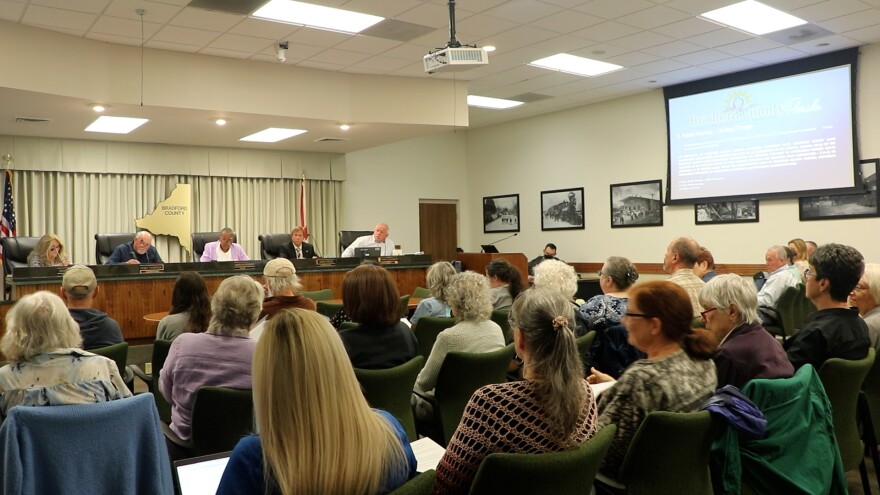 The Bradford County Commissioners chambers were filled with concerned neighbors and area residents. (Madison Ginsberg/WUFT News)