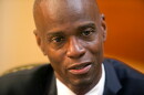 FILE - Haiti's President Jovenel Moise speaks during an interview at his home in Petion-Ville, a suburb of Port-au-Prince, Haiti, on Feb. 7, 2020. (AP Photo/Dieu Nalio Chery, File)