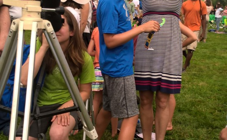 Scenes from an eclipse-watching party at UMass.