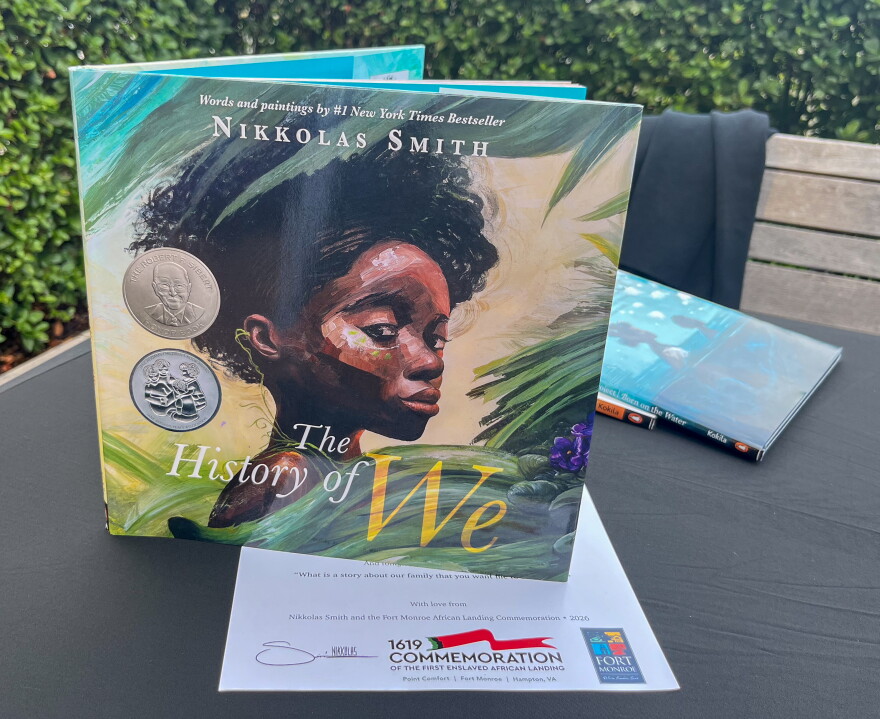 Best-selling author, illustrator and Hampton University graduate Nikkolas Smith had a book signing and talk at Fort Monroe during its African Landing Commemoration Week.