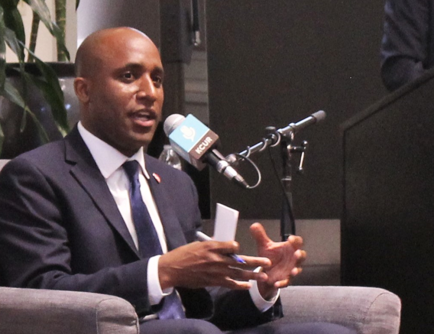 Quinton Lucas at a Kansas City mayoral debate in early June.
