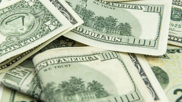 A variety of U.S. bills.