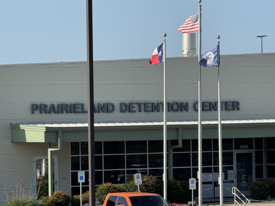 A building with the words "Prairieland Detention Center."