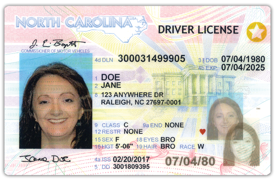 The new REAL IDs are now available in North Carolina.