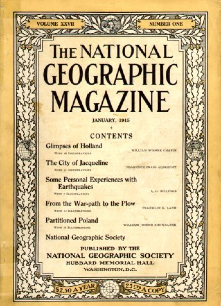 The January 1915 cover of The National Geographic Magazine.