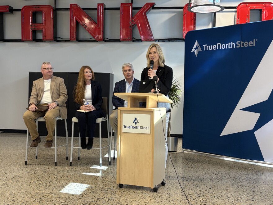 North Dakota Congresswoman Julie Fedorchak met with business leaders at True North Steel in Fargo.