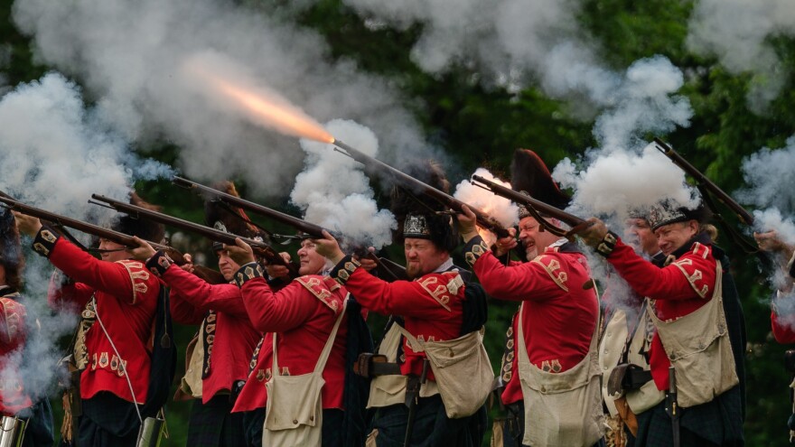 Hoosiers reenact the Battle of Fort Sackville in Vincennes, Indiana.