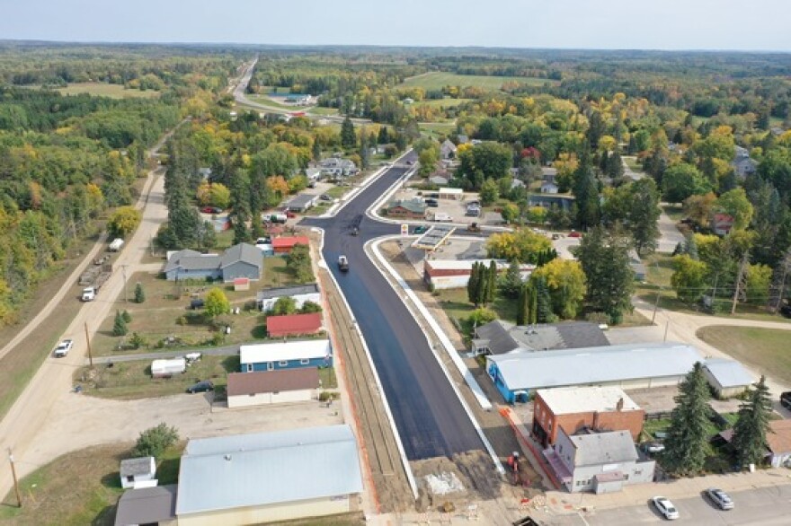 Reconstruction is taking place on Highway 34 in Akeley.