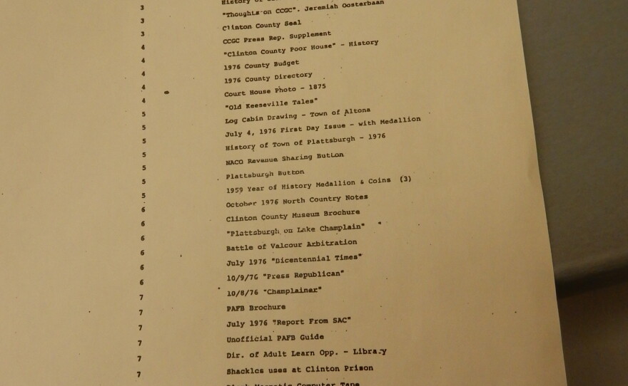 Time capsule content list