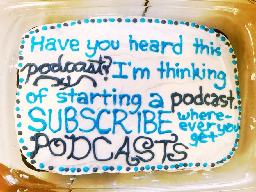 "Peak Podcast Cake" by digital producer Emma Winowiecki