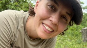 Biology graduate student and winner of the Fulbright Award, Emily Hudgins, is working in her field.