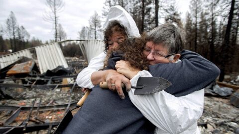 Camp Fire survivors in