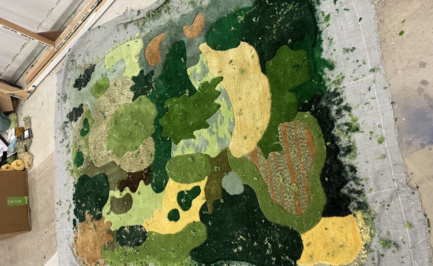 Some of Julia Andreas' tufted rugs