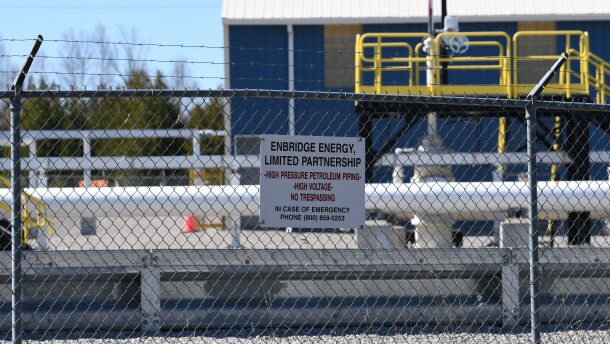 Enbridge Energy Line 5 pumping facility near Mackinaw City, Michigan.