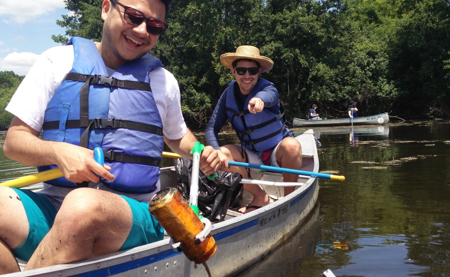 Volunteers for the Huron River Cleanup Program.
