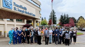 A photo at PeaceHealth St. Joseph Medical Center in Bellingham during National Nurses Week in 2021.