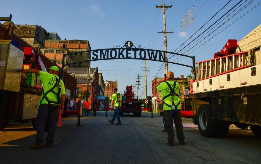 A new archway sign was installed near the intersection of Logan Street and Broadway last week. It's part of Louisville Tourism's project to add "wayfinding signs" to areas that frequently see tourists.