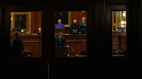 Senate Majority Leader Shane Massey, R-Edgefield, speaks in the Senate chamber at the Statehouse on March 17, 2026.
