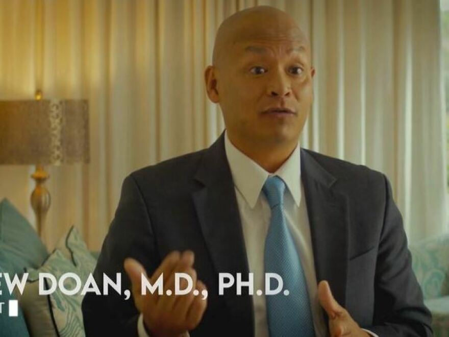 In Sextortion, Andrew Doan, a practicing ophthalmologist with a Ph.D. in neuroscience, compares narcotics addictions to pornography addiction — a claim that is disputed by experts.