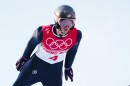 Parkite Stephen Schumann soars through the air during a trial round in the ski jump portion of the individual Gundersen normal hill event at the 2022 Winter Olympics in Zhangjiakou, China. 
