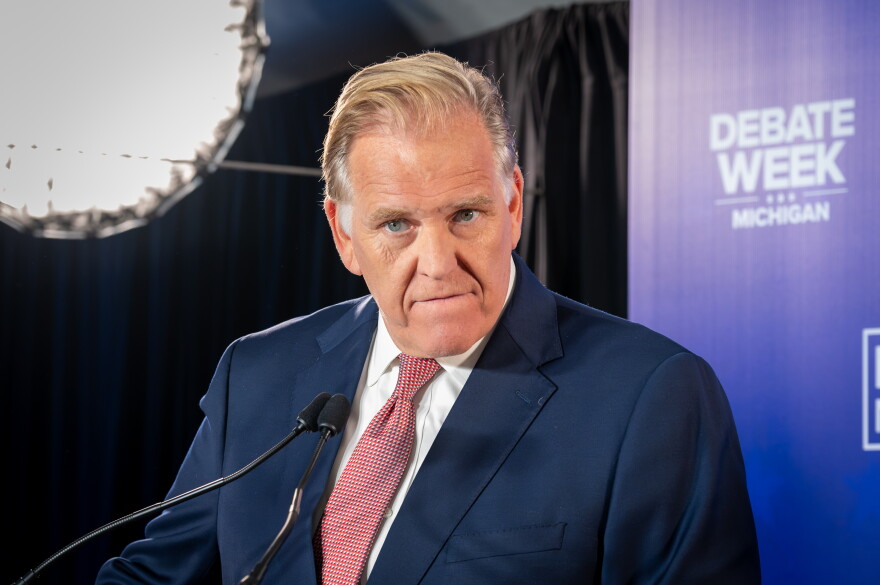 Republican Mike Rogers debates Democrat Abdul El-Sayed on October 8, 2026, in the race for Michigan's open U.S. Senate seat.