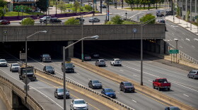 FILE- Traffic through the Hartford Tunnel on I-84.