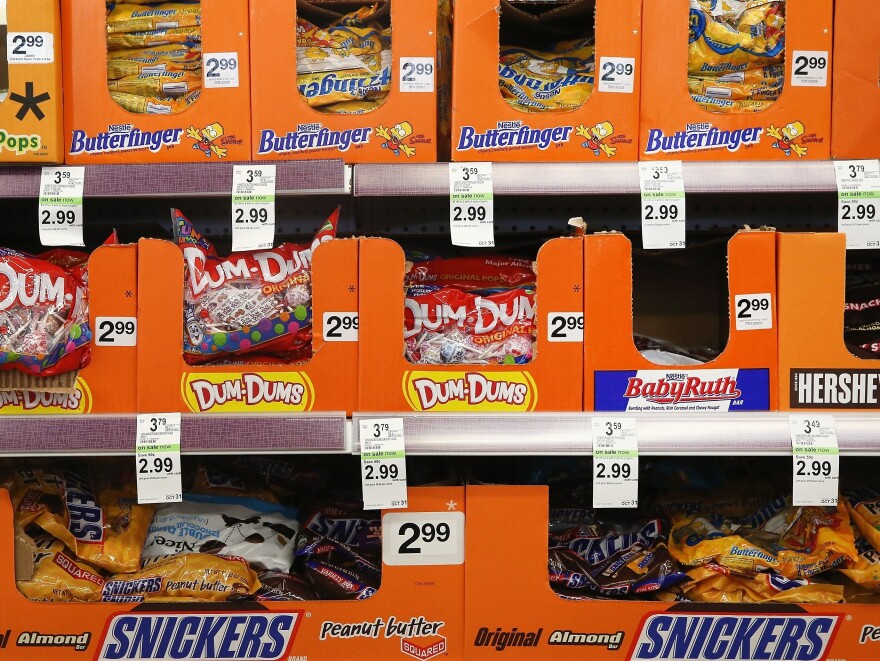 Halloween candy is offered for sale at a Walgreens store on September 19, 2013 in Wheeling, Illinois.