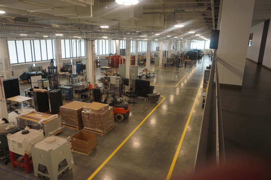 The interior of the Protoplex, where Missouri S&T and companies are setting up equipment in an effort to spark a manufacturing renaissance in rural Missouri.