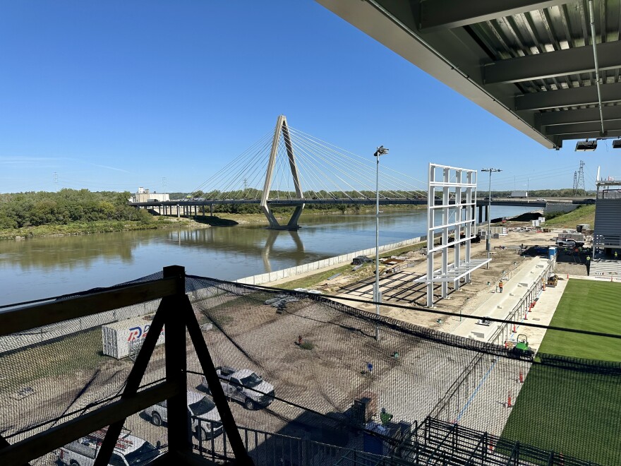 The view from the top deck of the new KC Current stadium