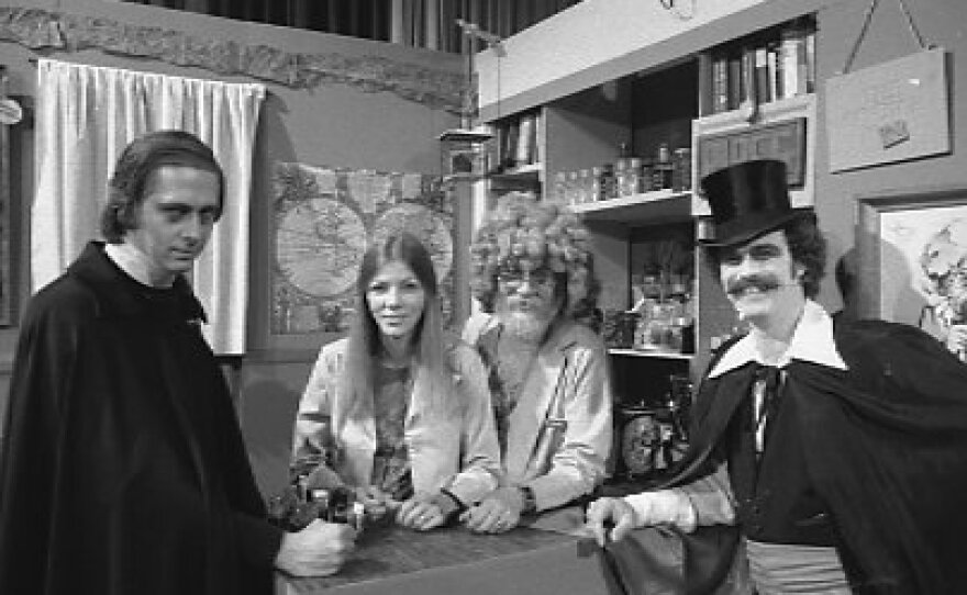 Photos of cast members from the set of Dr. Madblood