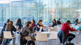 Students study at the University of Rhode Island
