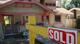 A "sold" sign outside a home in Pasadena, Calif., in September 2009. New data show fewer such sales that year. 