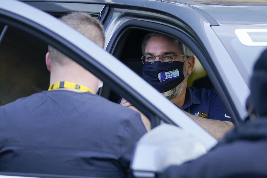 Ohio neighbor Indiana held its first mass vaccination clinic at the Indianapolis Motor Speedway, Friday, March 5, where Gov. Eric Holcomb received the single-shot Johnson & Johnson vaccine.