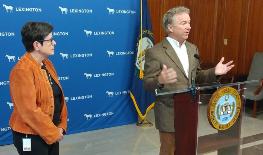 After meeting with Lexington Mayor Linda Gorton and other city officials Friday, U.S. Sen. Rand Paul discussed ways to address crime, including gun violence.