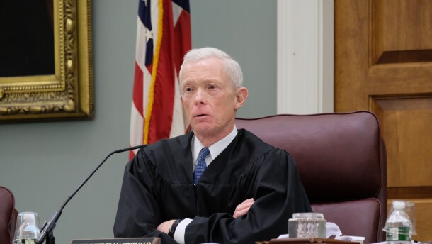 New Hampshire Supreme Court Chief Justice Gordon MacDonald during oral arguments on Feb. 1