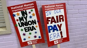 UMC Nurses take inspiration from Taylor Swift at a picket sign-making party on October 24, 2024, ahead of their one-day strike. 
