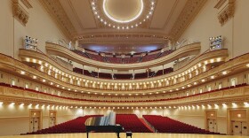 The view from the stage of Stern Auditorium at Carnegie Hall.