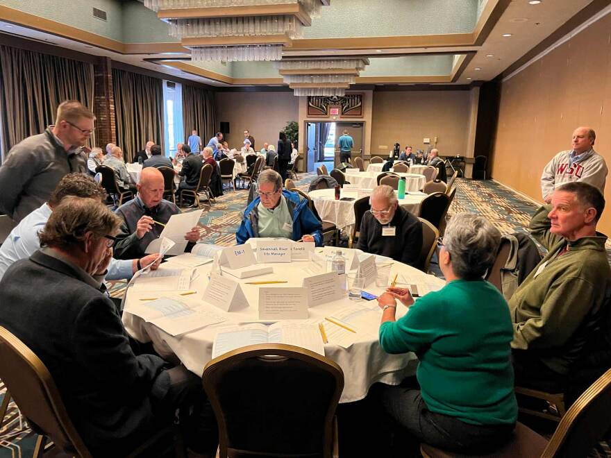 Hanford Advisory Board members meet in October 2023.