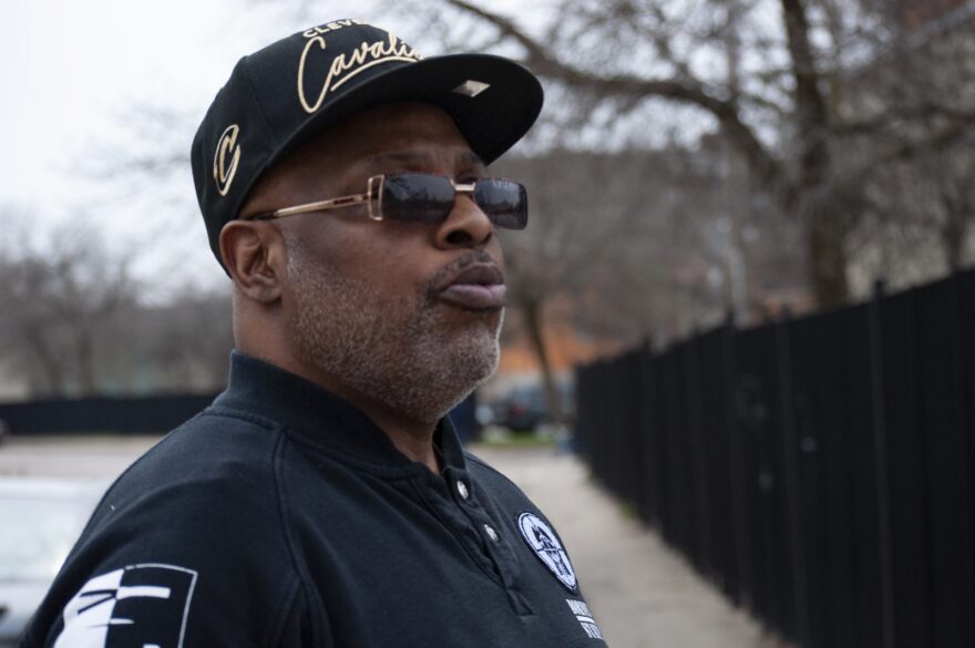 Gregory Terrell, Tonto, is a violence interrupter in Cleveland, Ohio. He spends his days driving around neighborhoods on the city’s east side, speaking with residents, in the hopes that when there is gun violence, he can help. [Matt Richmond / ideastream]