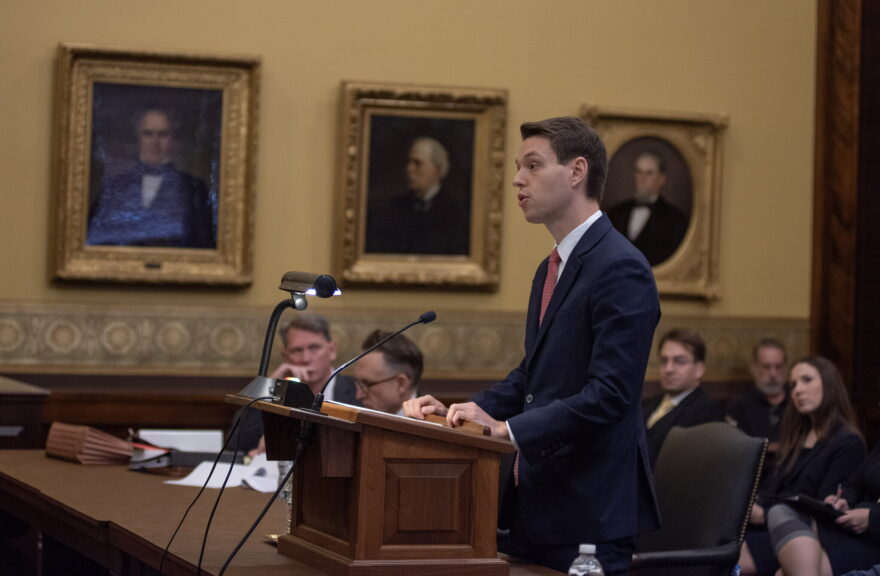 Solicitor General Louis Capozzi during Missouri Supreme Court oral arguments Wednesday, Sept. 2, 2026.