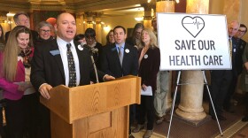 Democratic House Minority Leader Casey Schreiner announced the party’s bill to continue Medicaid expansion in Montana, Jan. 10, 2019.