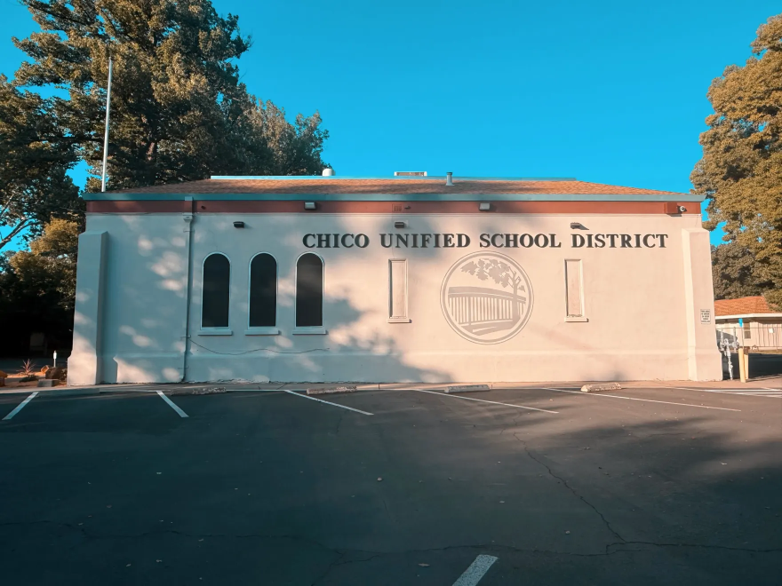 Outside of the Chico Unified School District in Chico, Calif. on May 22, 2026.
