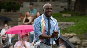 Kansas City Mayor Quinton Lucas participates in the Pride Parade.