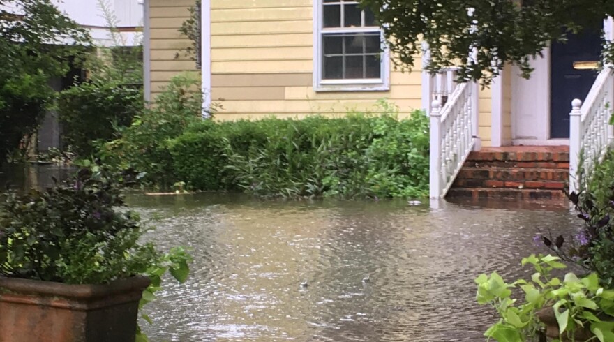 Flooding from Hurricane Irma near Charleston Harbor