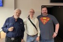L to R: Former DC Comics colorist Anthony Tollin, TPR's Nathan Cone, Superman historian Ryan Steans.