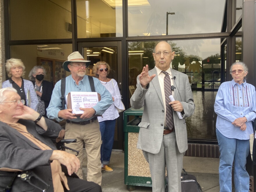 Attorney Michael Sussman speaking at a press conference on Thursday.