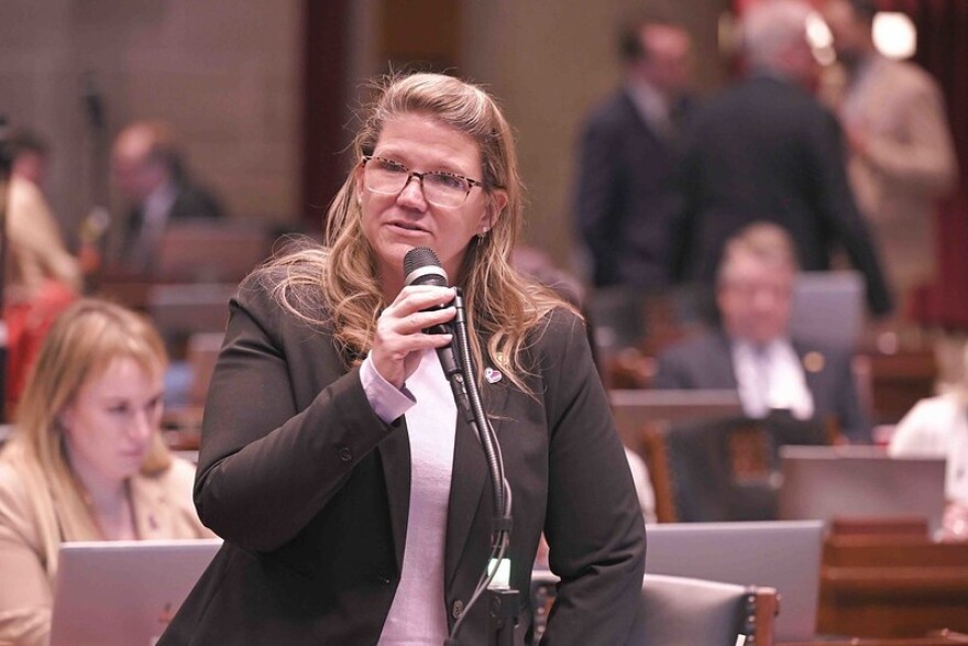 State Rep. Cecelie Williams, a Republican from Dittmer, discusses her legislation that would clarify that a judge cannot prevent a divorce from being finalized just because a woman is pregnant on Feb. 27.